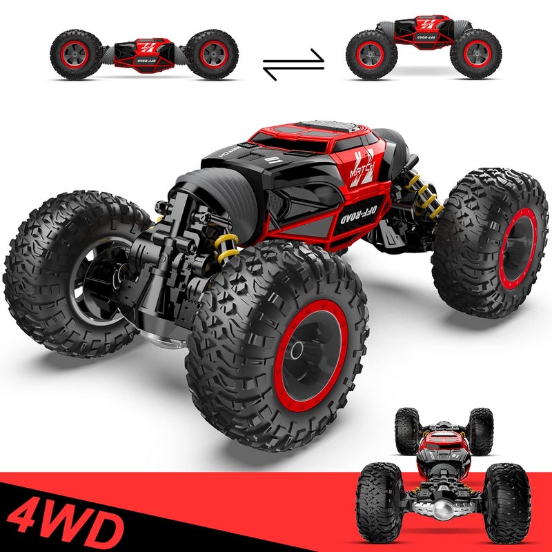 BEZGAR TD141 Remote Control Car - 1:14 Scale 4WD All-Terrains Large RC Cars for Kids, 2.4GHz Transformable Stunt Cars, Monster Truck Toys, Christmas Birthday Gifts for Boys & Girls - Image 1